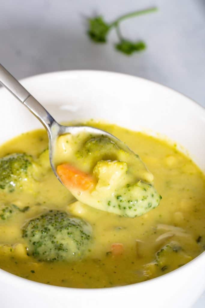 Loaded Dairy-Free Broccoli Cheddar Soup