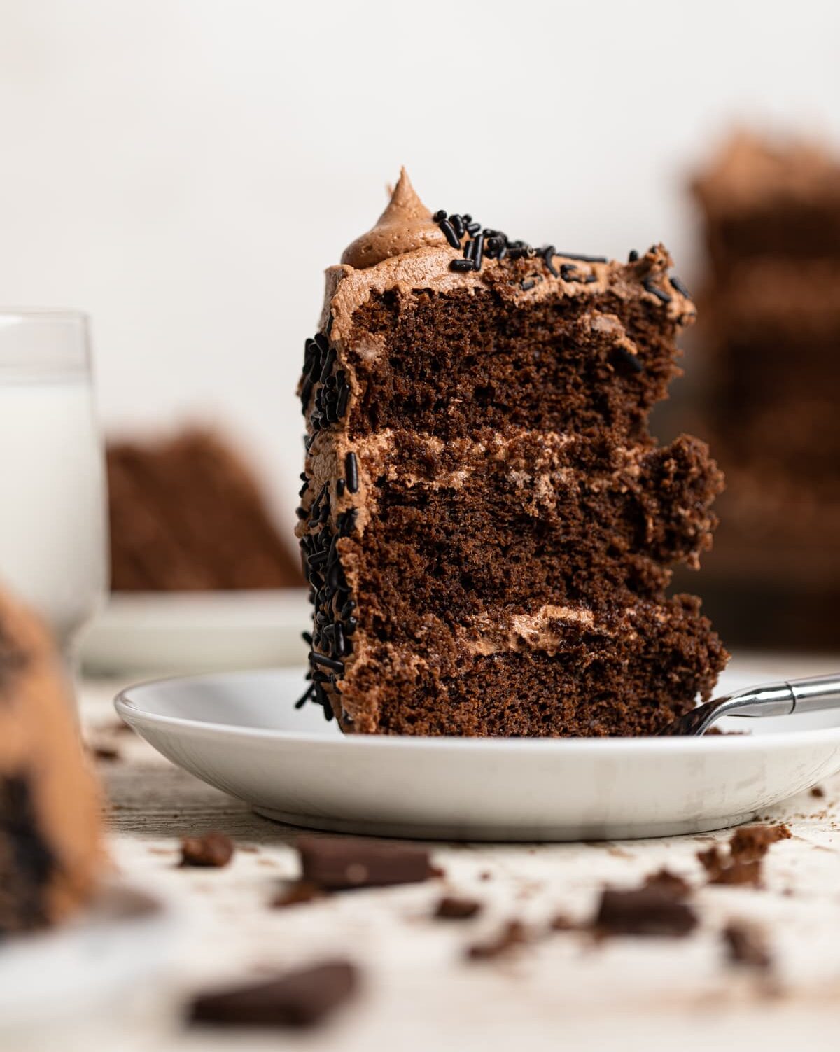 Slice of Vegan Chocolate Cake