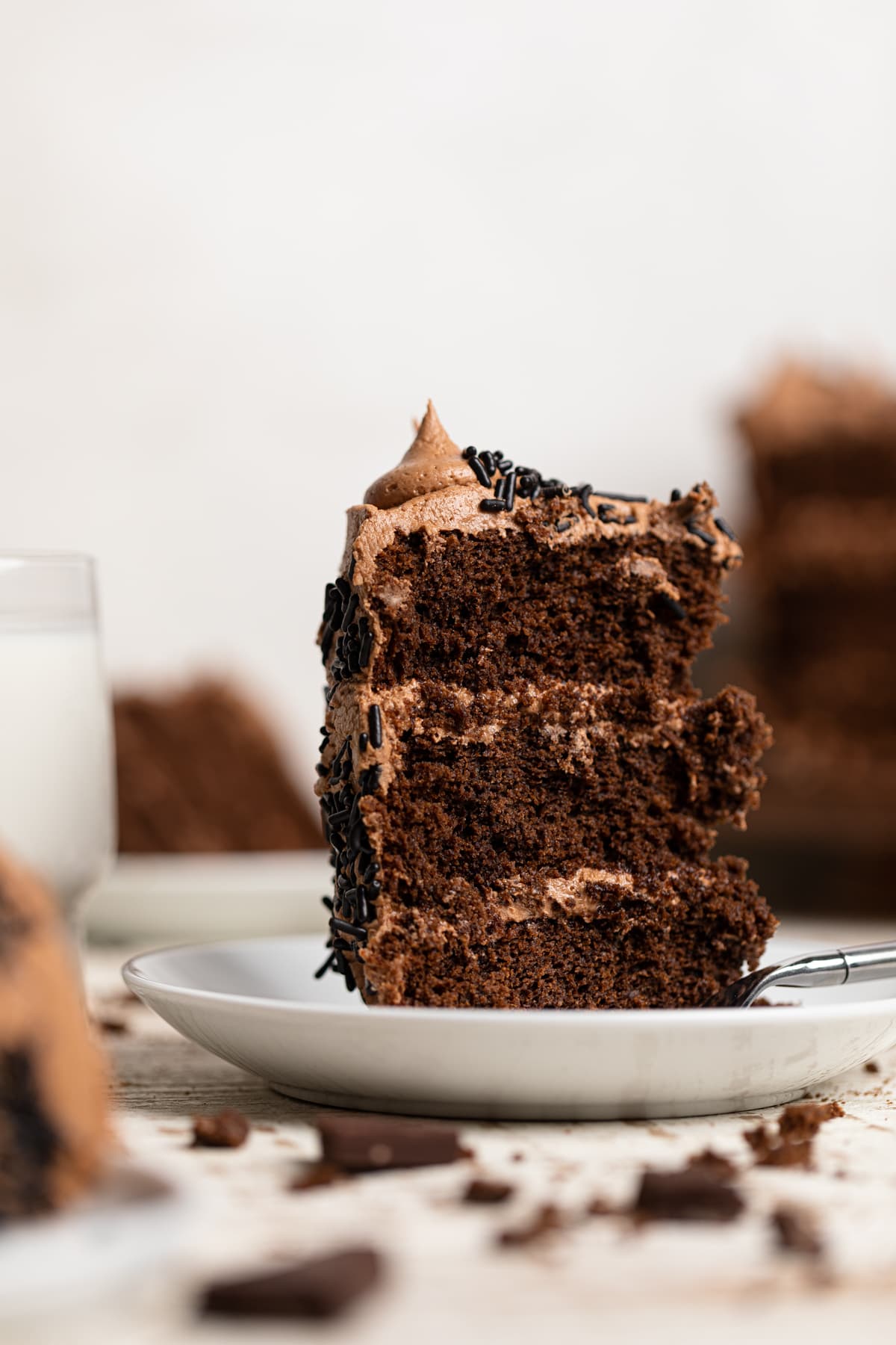 Slice of Vegan Chocolate Cake