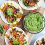 Jerk Salmon Tacos + Avocado Cilantro Lime Sauce