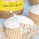 Vegan Banana Bread Cupcakes + SunButter Frosting
