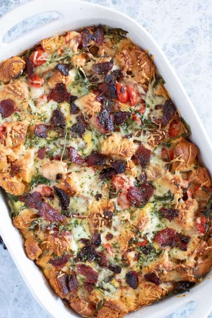 Brooklyn-inspired Loaded Bacon, Egg, + Cheese Casserole