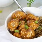 Baked Sticky Orange Cauliflower + Quinoa