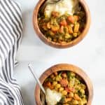 Vegan Curry Chickpea Mashed Potato Bowl