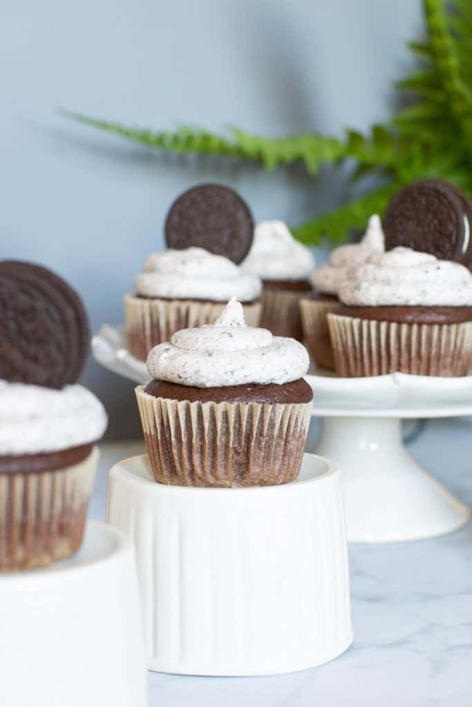 Vegan Chocolate Cupcakes + Oreo Buttercream
