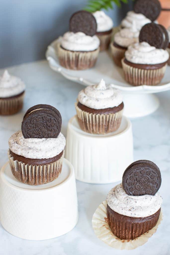 Vegan Chocolate Cupcakes + Oreo Buttercream