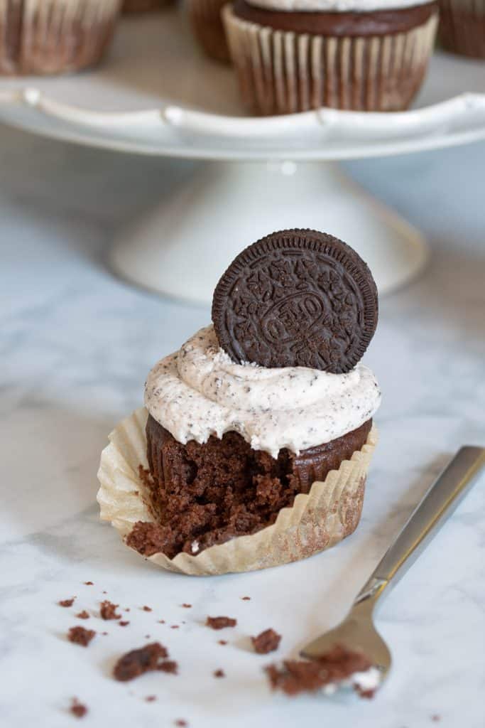 Vegan Chocolate Cupcakes + Oreo Buttercream