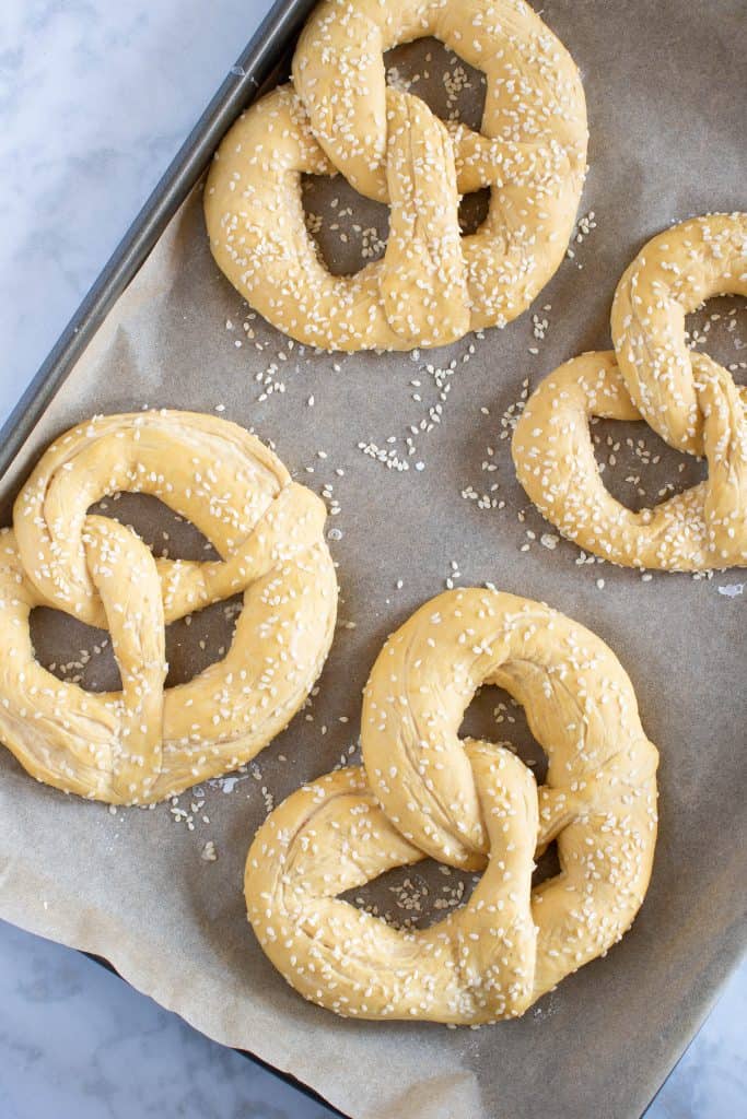 Homemade Pumpkin Sunflower Butter Soft Pretzels