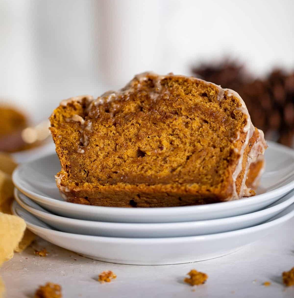 Vegan Pumpkin Bread + Maple Chai Frosting