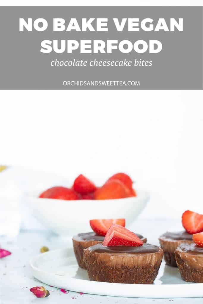 No-Bake Vegan Superfood Chocolate Cheesecake Bites