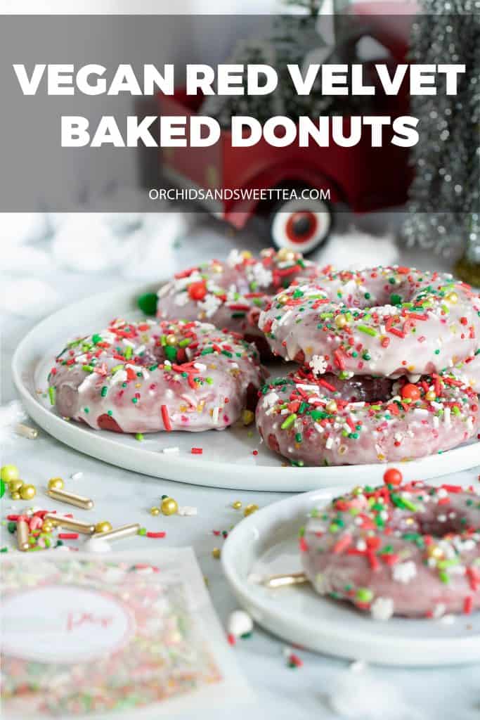 Vegan Red Velvet Baked Donuts