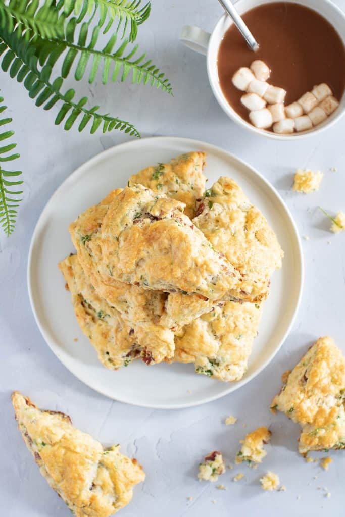 Bacon, Cheddar, + Veggie 'Sunrise' Scones