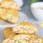 Bacon, Cheddar, + Veggie 'Sunrise' Scones