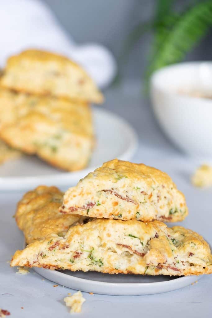 Bacon, Cheddar, + Veggie 'Sunrise' Scones