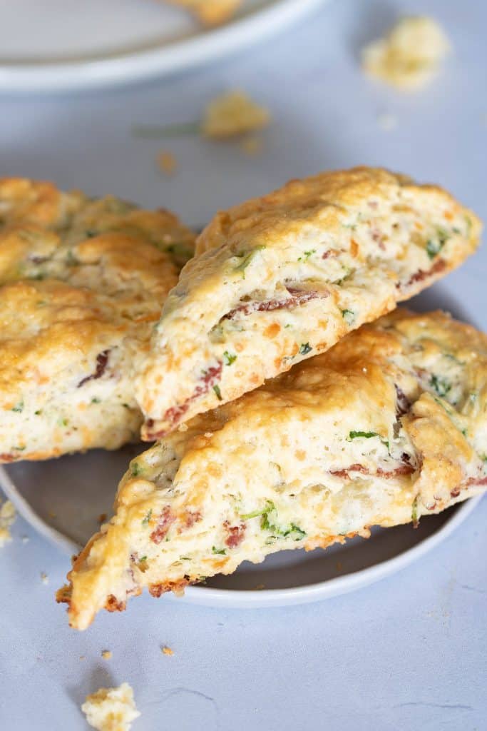 Bacon, Cheddar, + Veggie 'Sunrise' Scones