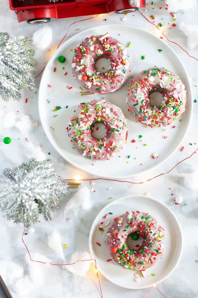 Vegan Red Velvet Baked Donuts