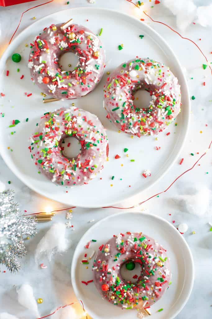 Vegan Red Velvet Baked Donuts