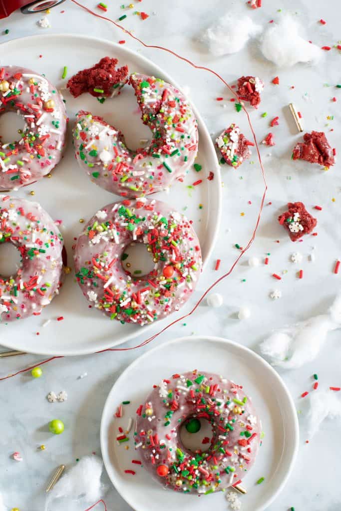 Vegan Red Velvet Baked Donuts