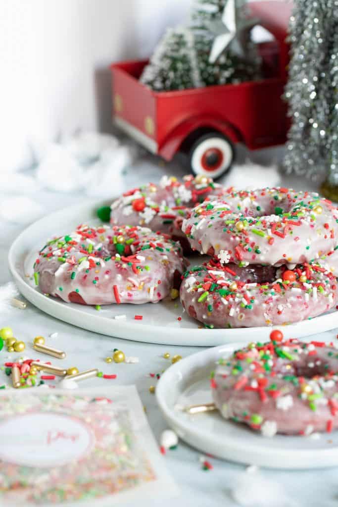 Vegan Red Velvet Baked Donuts