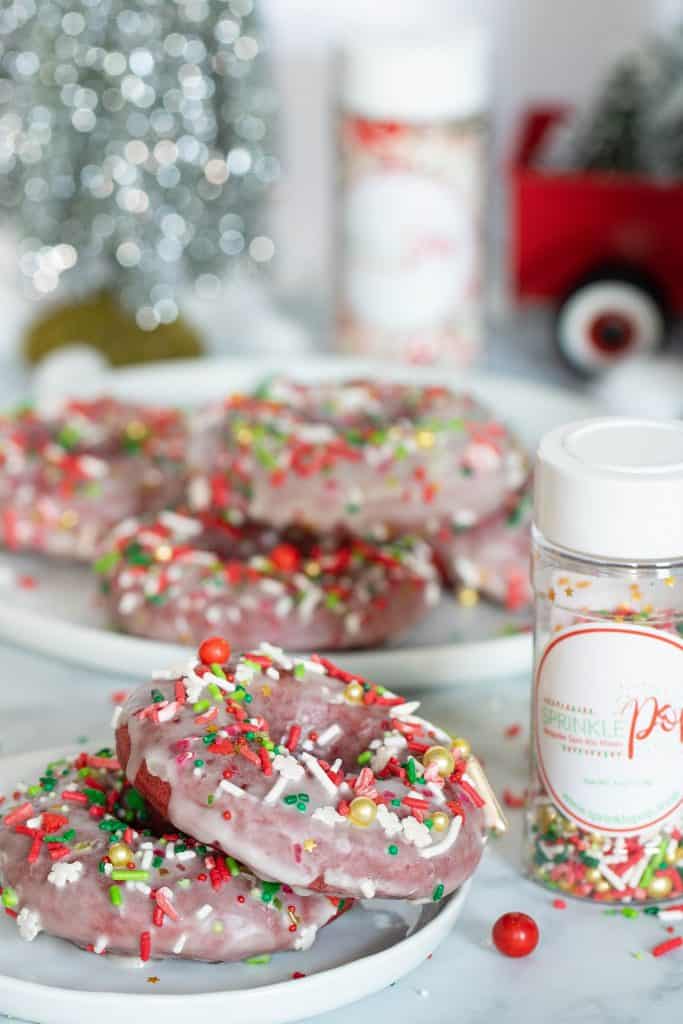 Vegan Red Velvet Baked Donuts