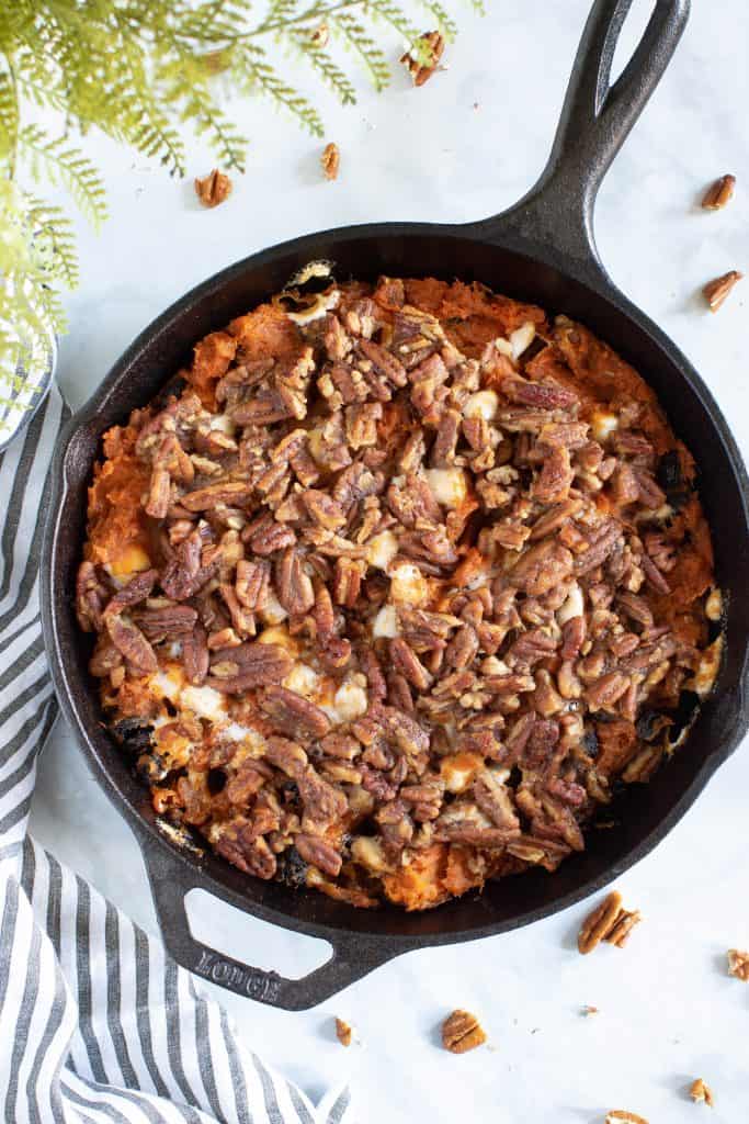 Vegan Skillet Sweet Potato Casserole