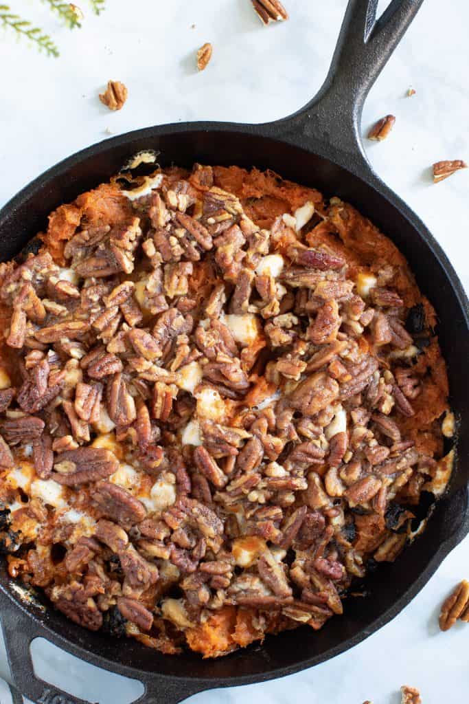 Vegan Skillet Sweet Potato Casserole