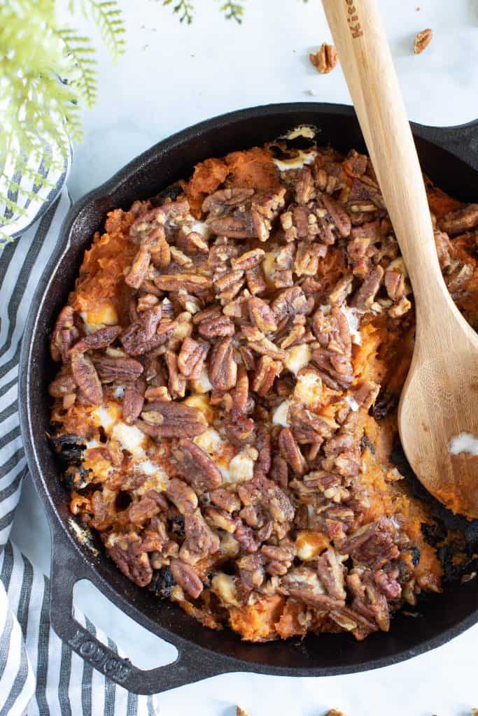 Vegan Skillet Sweet Potato Casserole