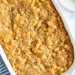 Baked Vegan Buffalo Mac + Cheese