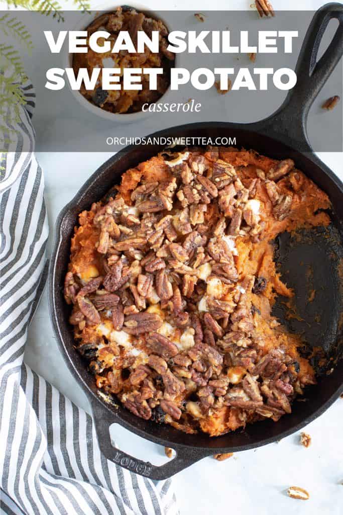 Vegan Skillet Sweet Potato Casserole