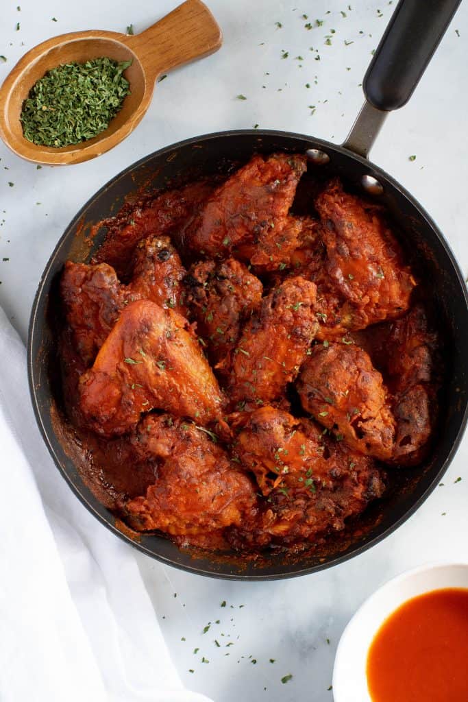 Baked Skillet Buffalo Wings