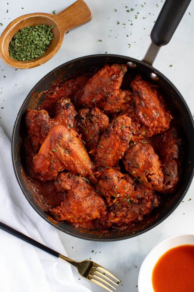 Baked Skillet Buffalo Wings