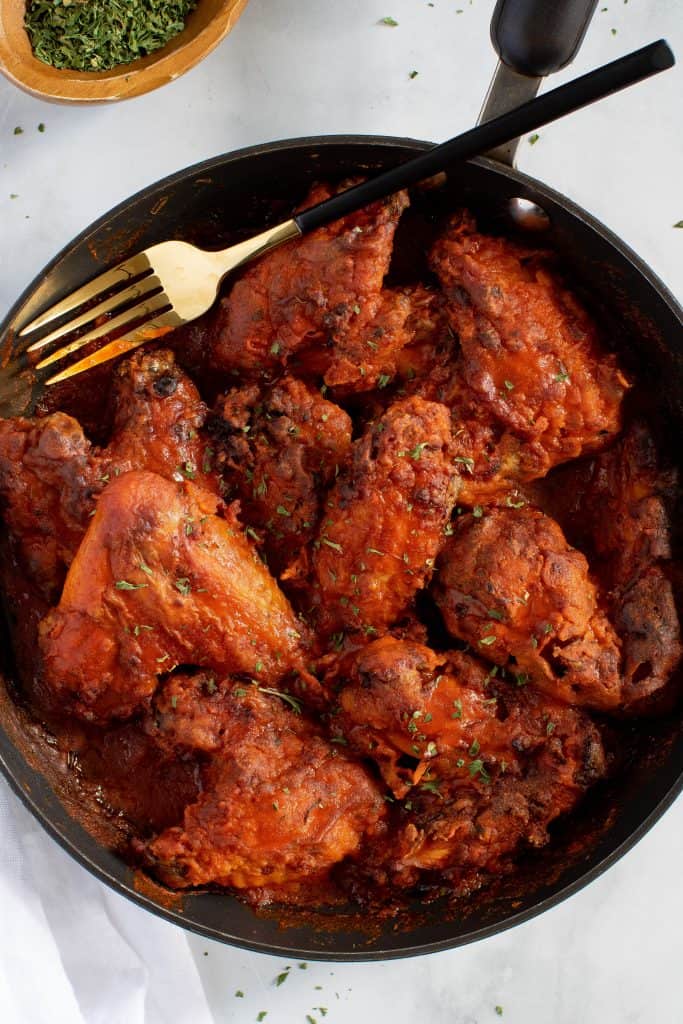 Baked Skillet Buffalo Wings