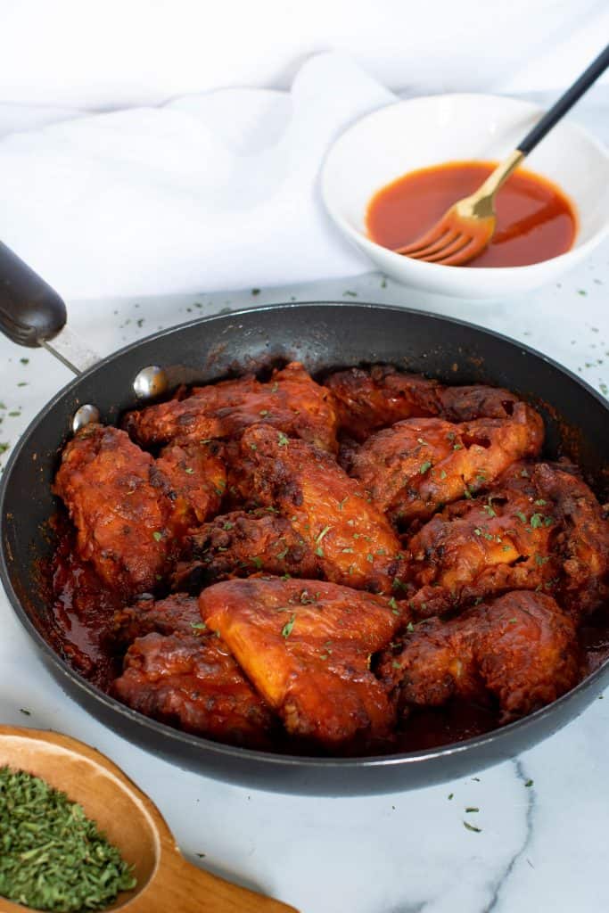 Baked Skillet Buffalo Wings