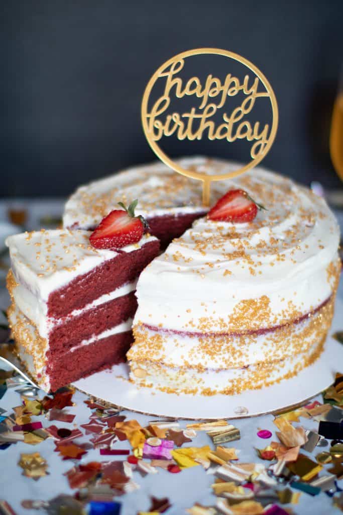 Classic Red Velvet Cake + Cream Cheese Frosting
