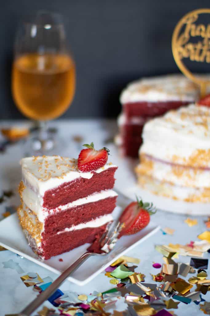 Classic Red Velvet Cake + Cream Cheese Frosting