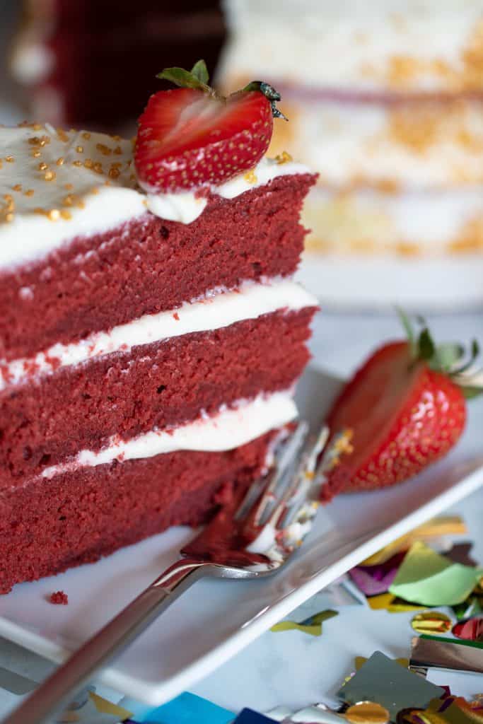 Classic Red Velvet Cake + Cream Cheese Frosting