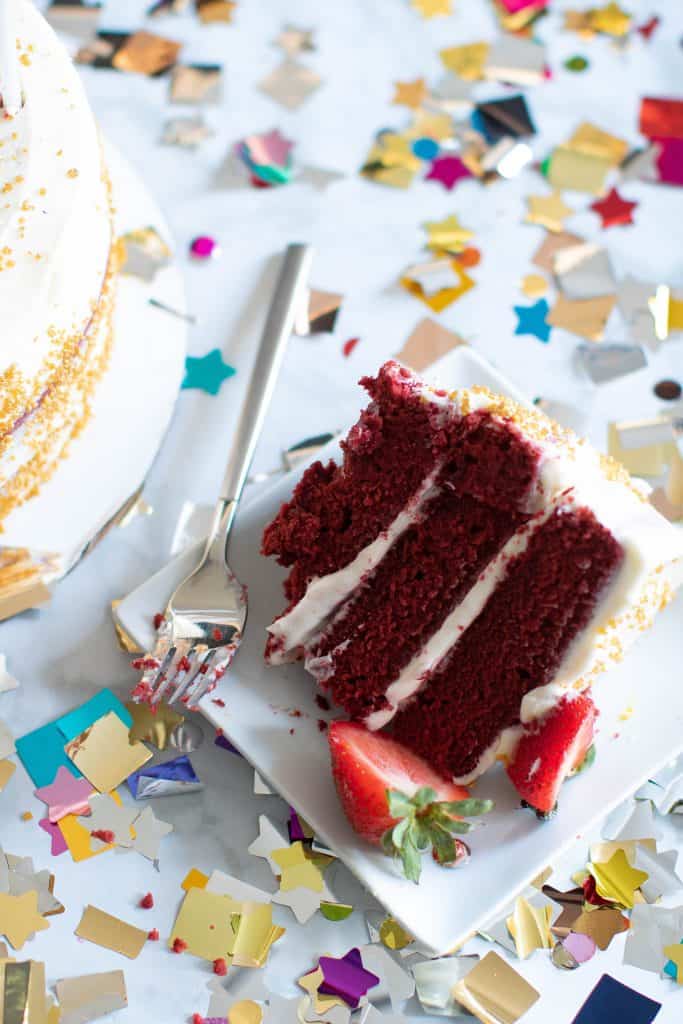 Classic Red Velvet Cake + Cream Cheese Frosting