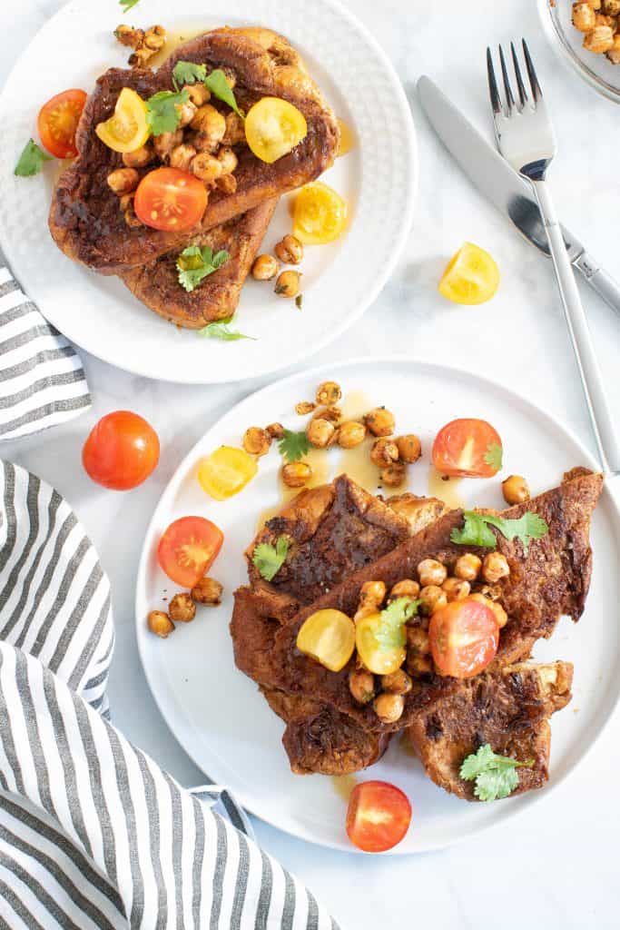 Savory Cinnamon French Toast + Cajun Chickpea