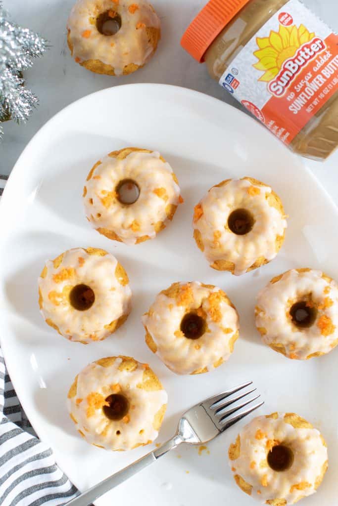 Mini Carrot SunButter Bundt Cakes