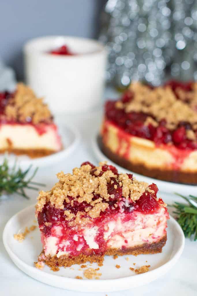 Cranberry Cheesecake + Gingersnap Crust