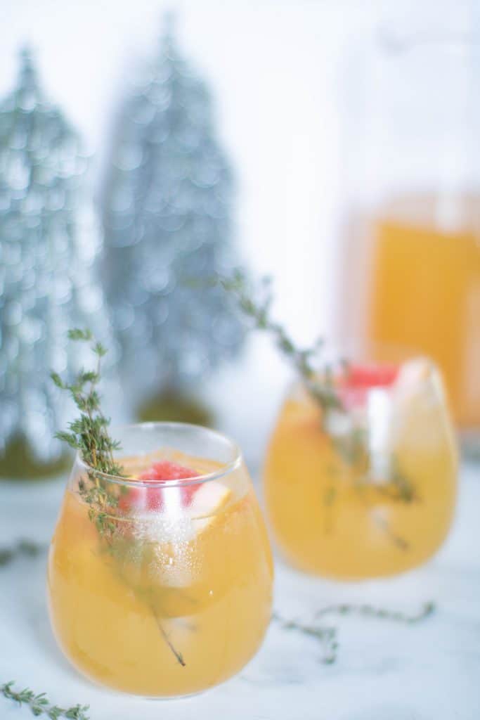 Honey Grapefruit Pineapple Thyme Mocktail