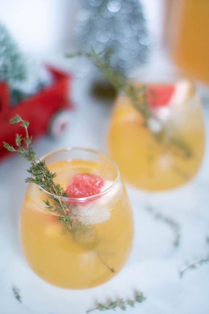 Honey Grapefruit Pineapple Thyme Mocktail