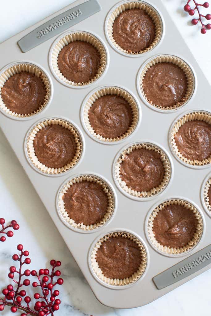 Best Keto Chocolate + Peppermint Cupcakes