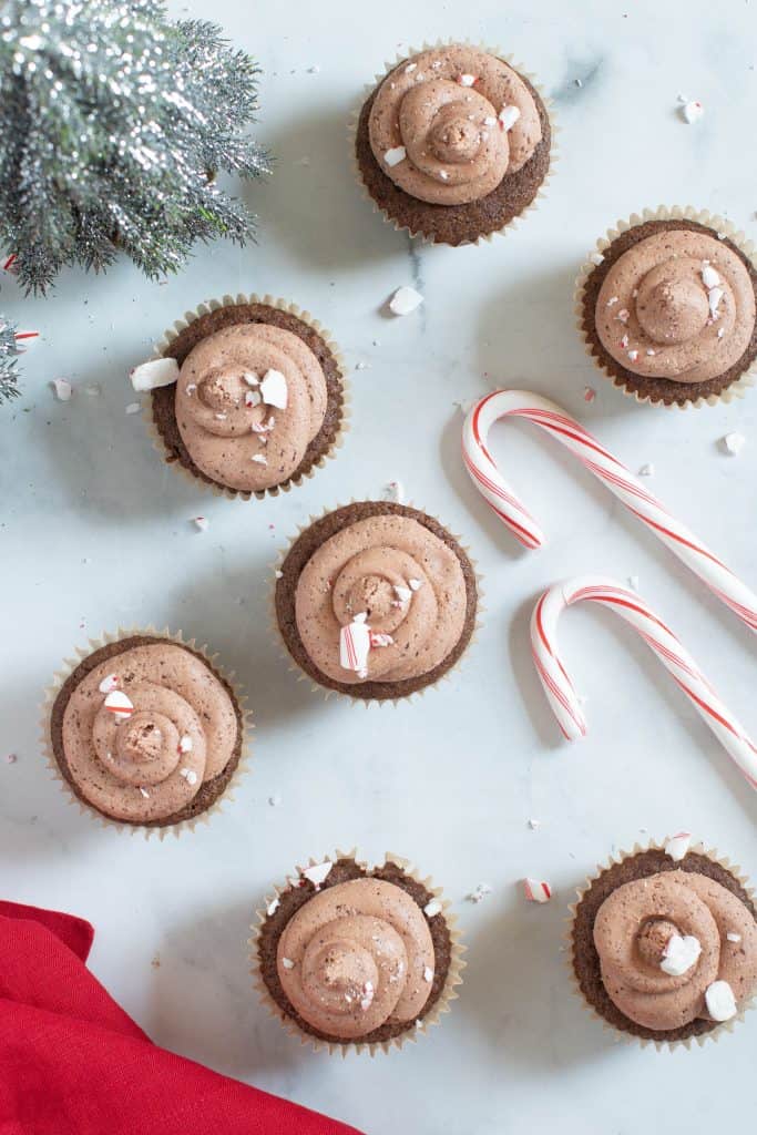 Best Keto Chocolate + Peppermint Cupcakes