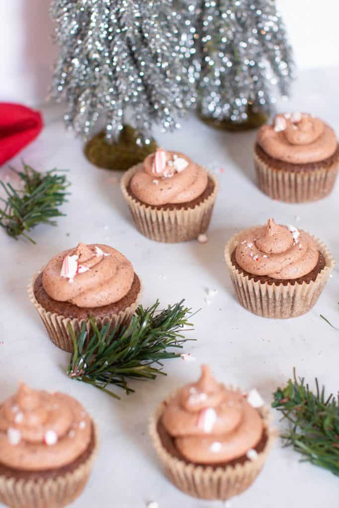 Best Keto Chocolate + Peppermint Cupcakes