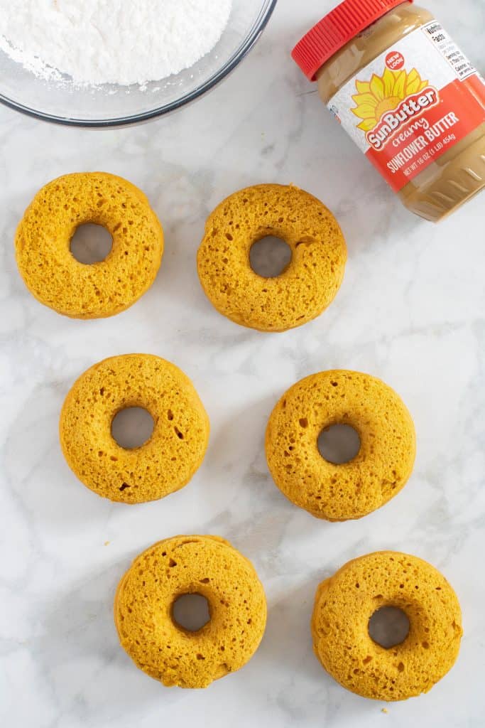Easy Baked Pumpkin Sunflower Butter Donuts