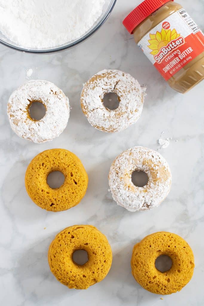 Easy Baked Pumpkin Sunflower Butter Donuts