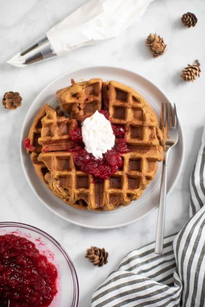 Easy Vegan Gluten-Free Gingerbread Waffles