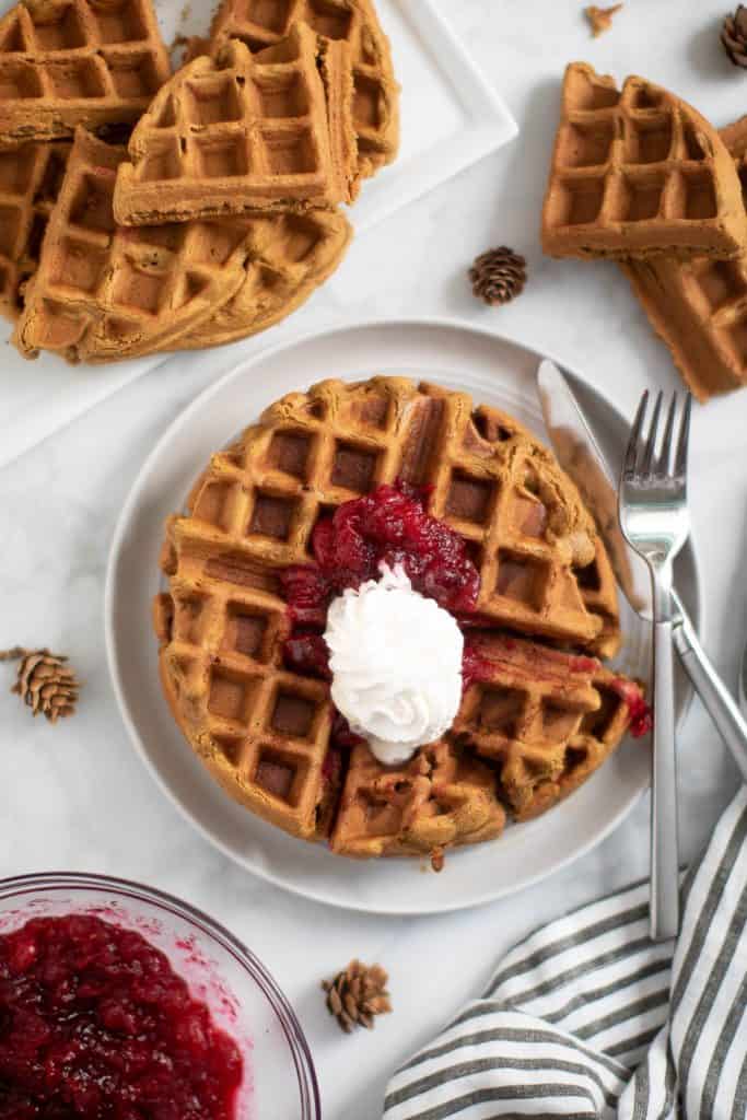 Easy Vegan Gluten-Free Gingerbread Waffles