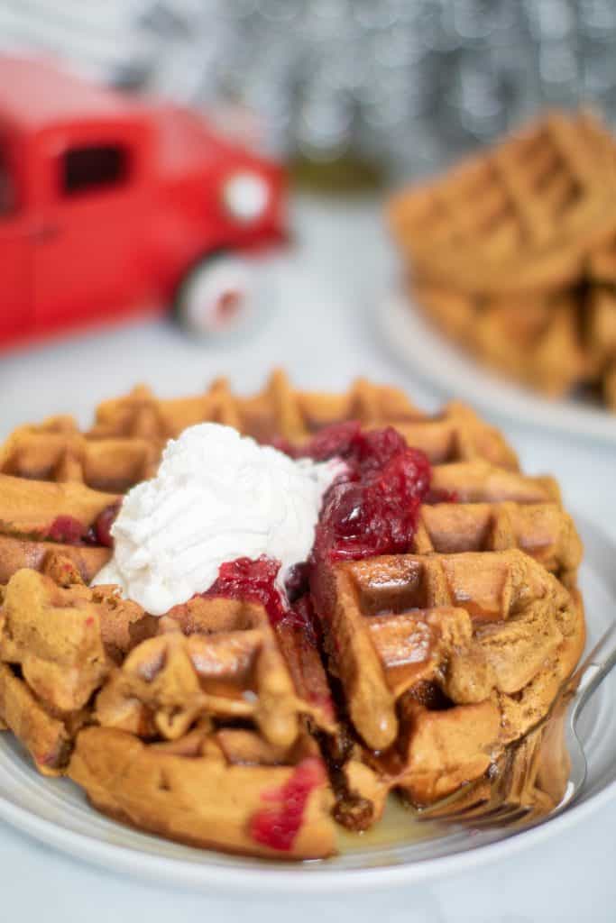 Easy Vegan Gluten-Free Gingerbread Waffles
